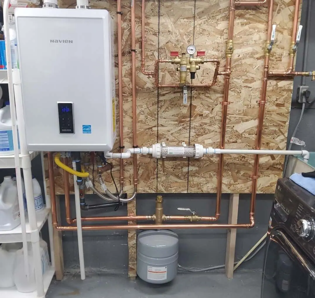 navien tankless water heater with combi boiler