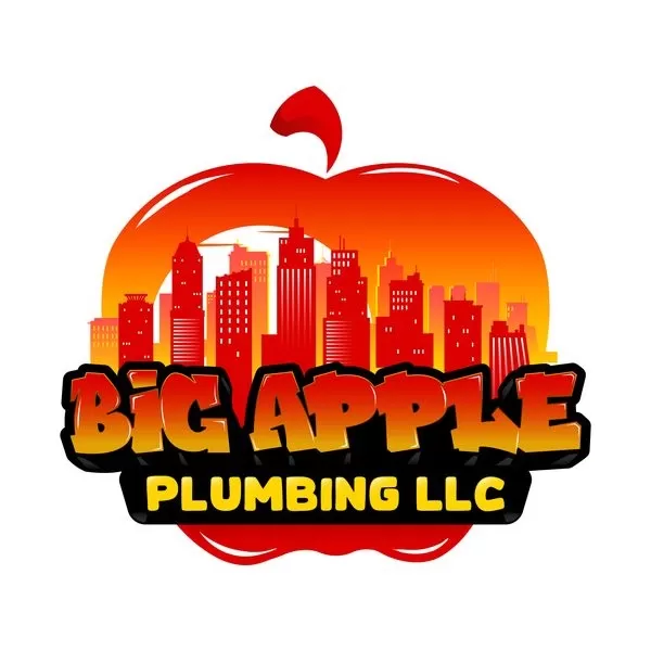 Big Apple logo, NYC sky scaper inside of a big apple.