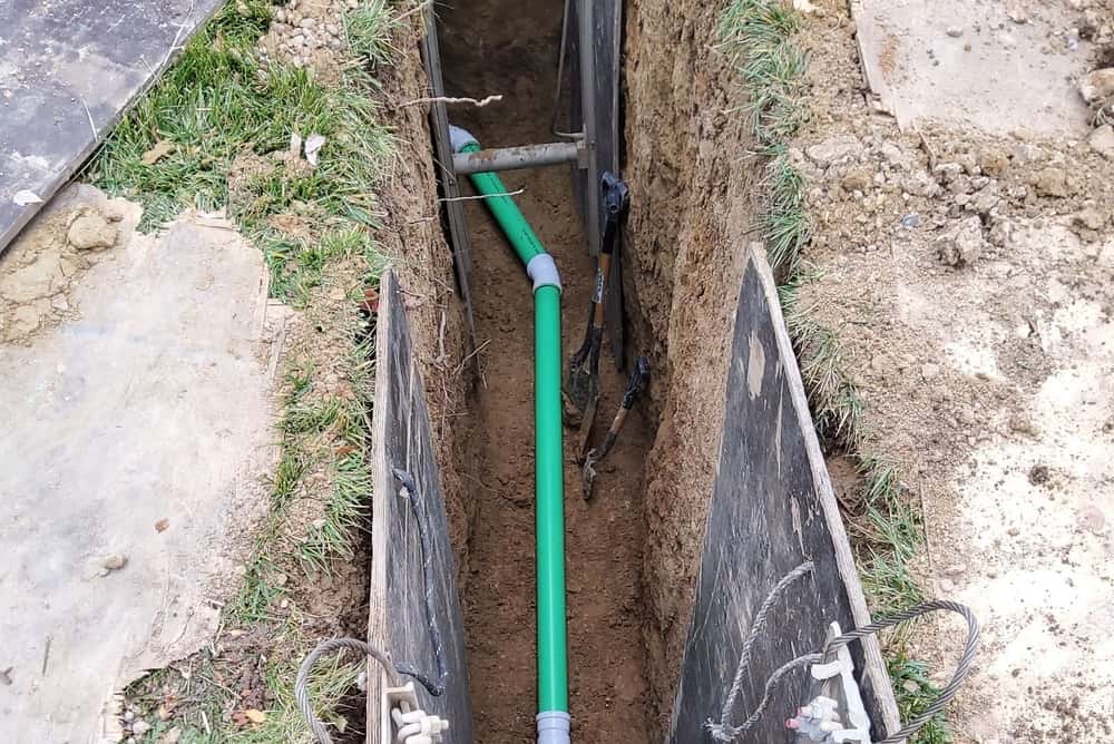 sewer line excavation